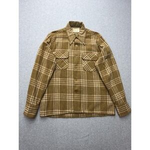 Vintage Cranbrook‎ Jacket Mens Medium Brown Plaid Wool Quilted Lined Workwear